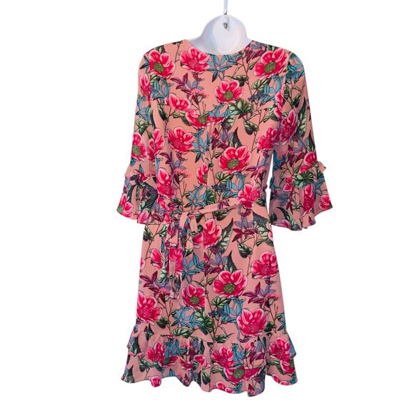 For Love And Lemons Churro Mini Dress in Pink Flamenco XS - Picture 4 of 12